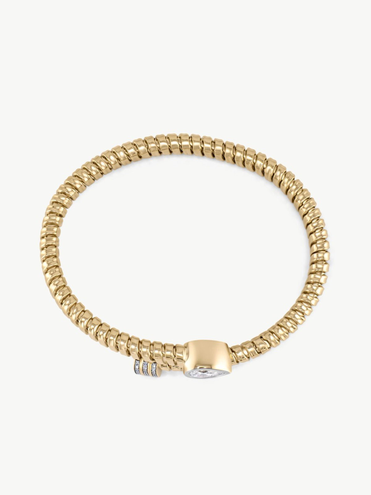 Gold Pear Coil Cuff