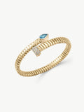 Gold Pear Coil Cuff
