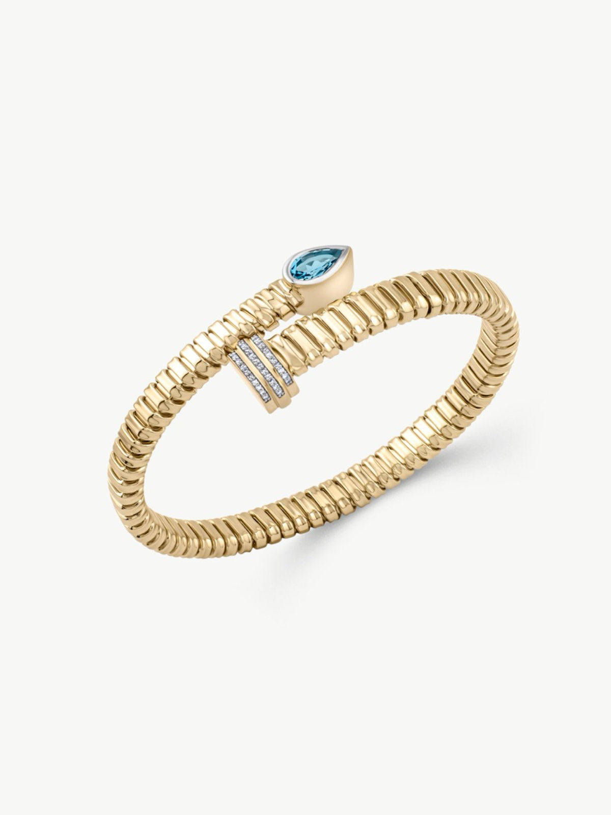 Gold Pear Coil Cuff