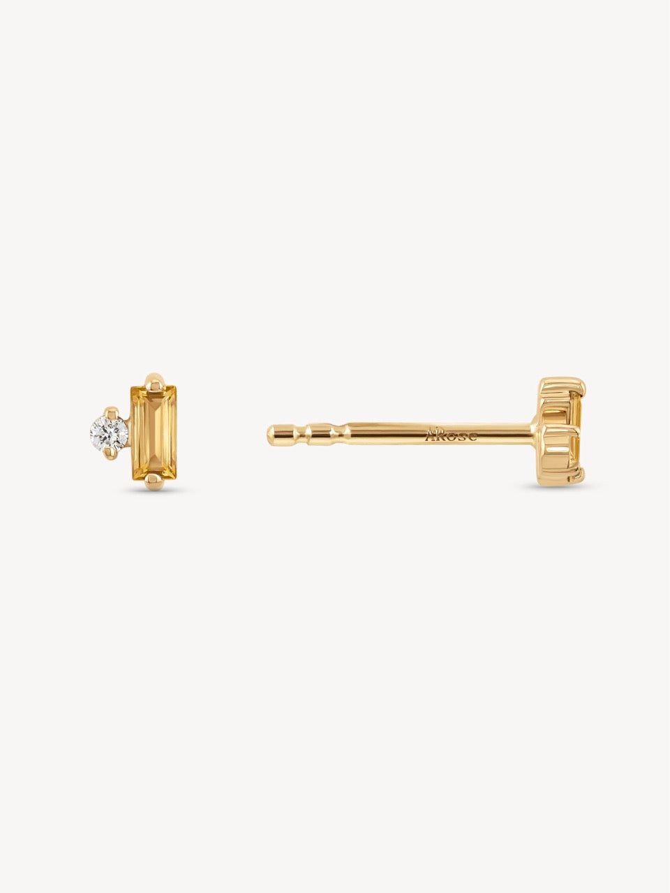 Dainty Baguette Gemstone Studs
