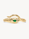 Cobra Emerald and Diamonds Ring