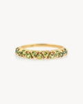 Green Sapphire Ombre Triangle Band