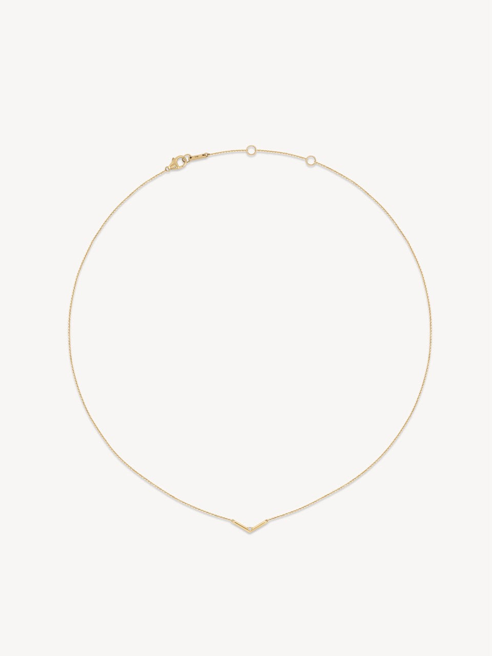 Single Diamond V Necklace