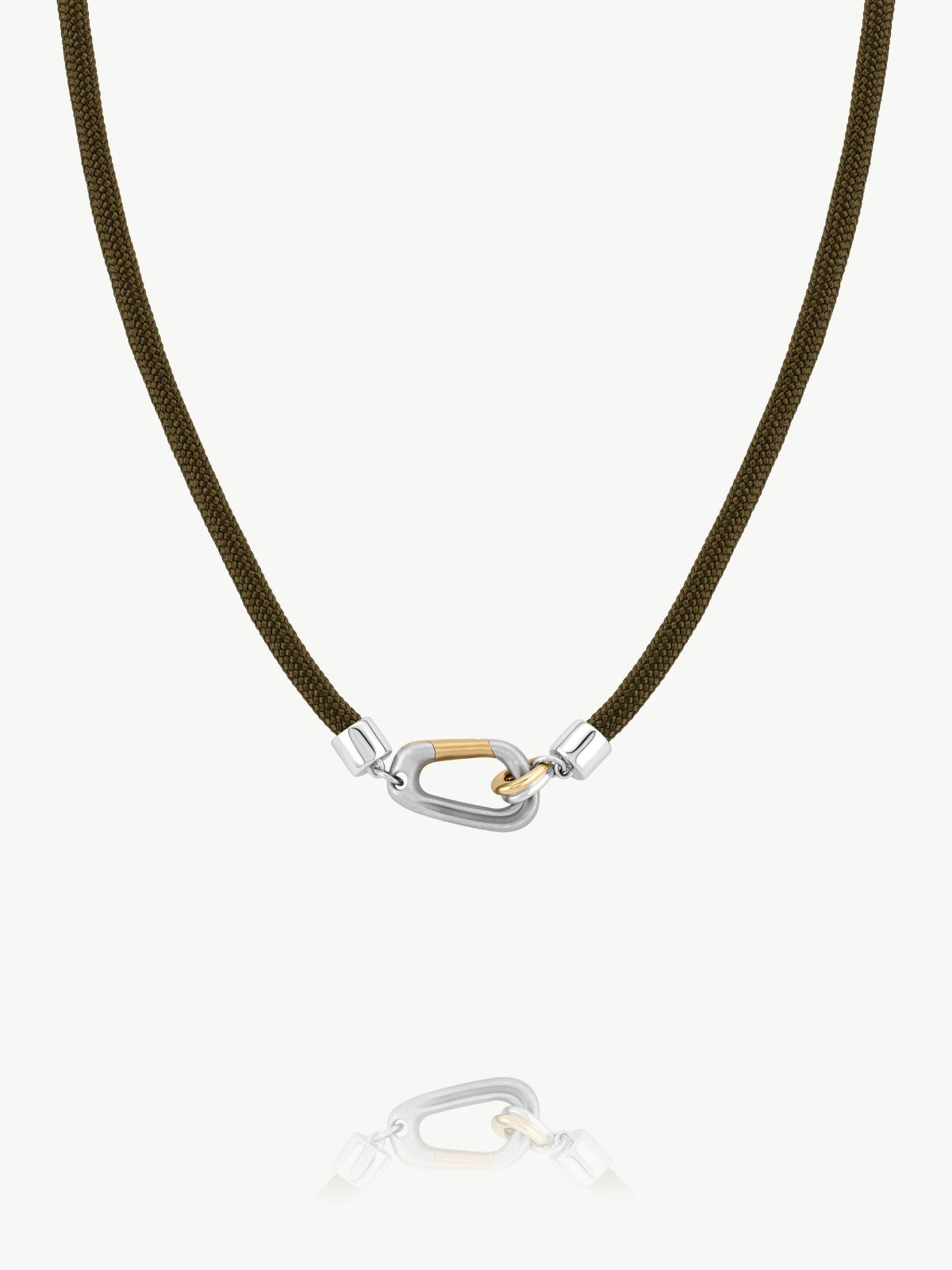 Mixed Metal Carabiner Necklace