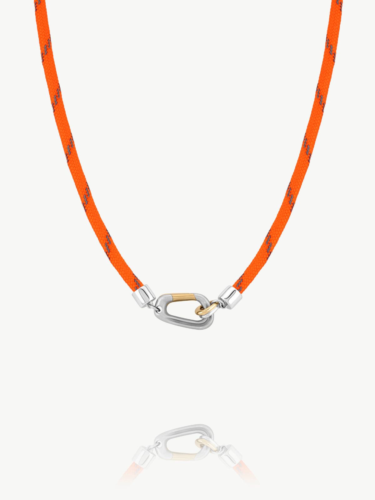 Mixed Metal Carabiner Necklace