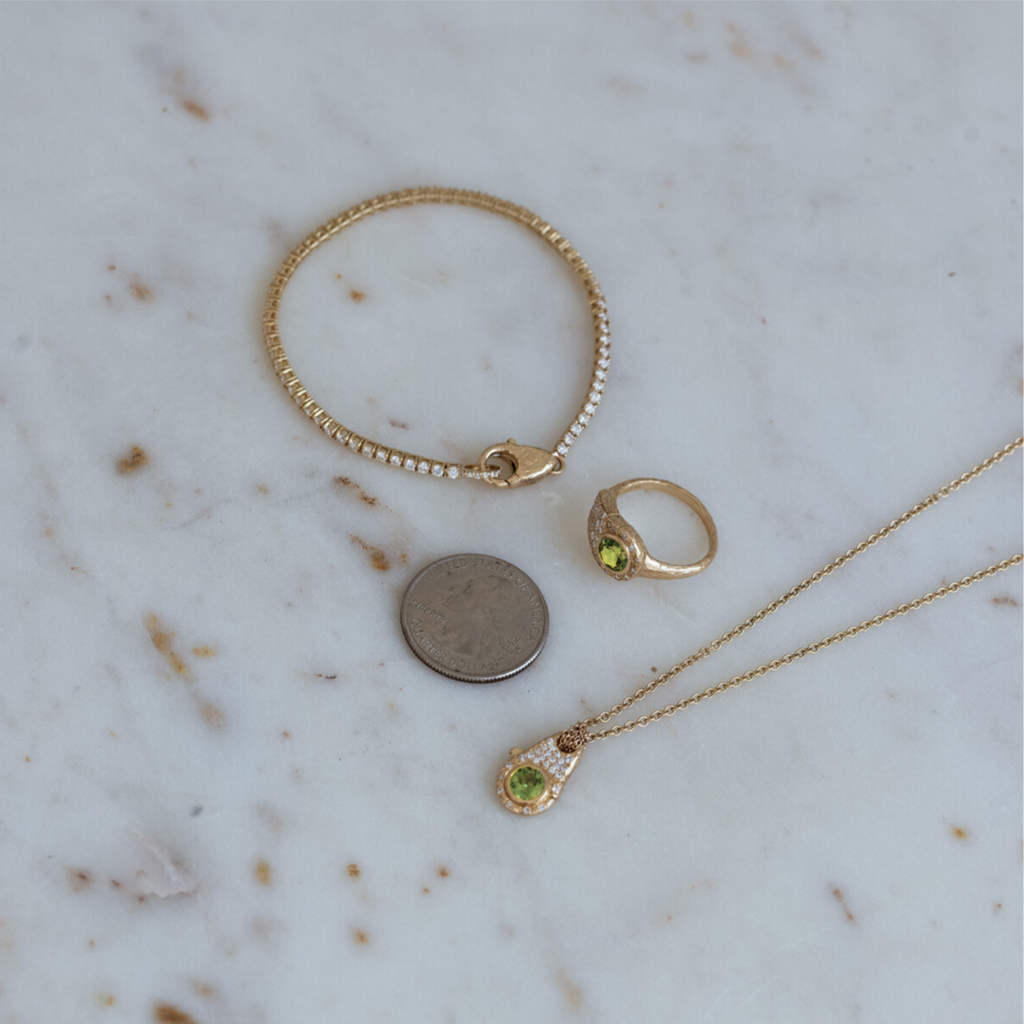 Peridot Lock Necklace
