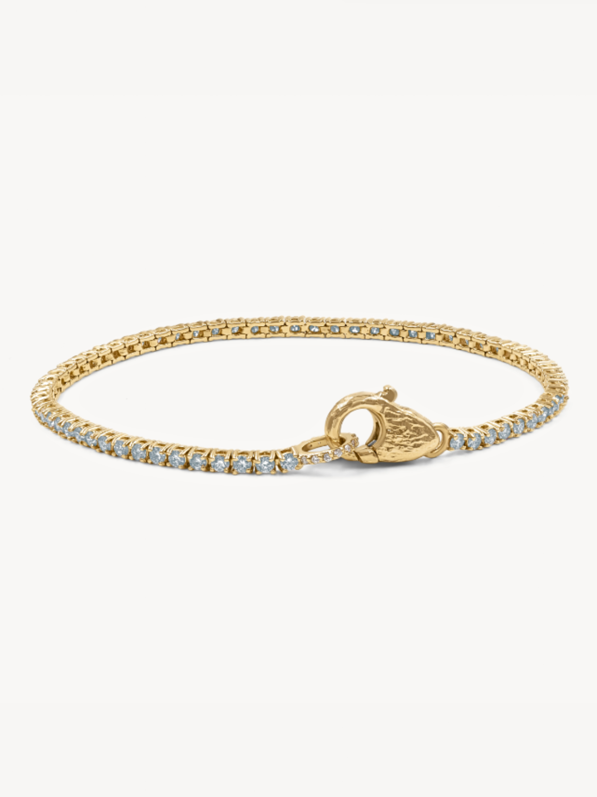 Aquamarine Tennis Lock Bracelet