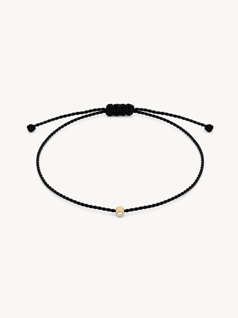 Solitaire Diamond Cord Bracelet
