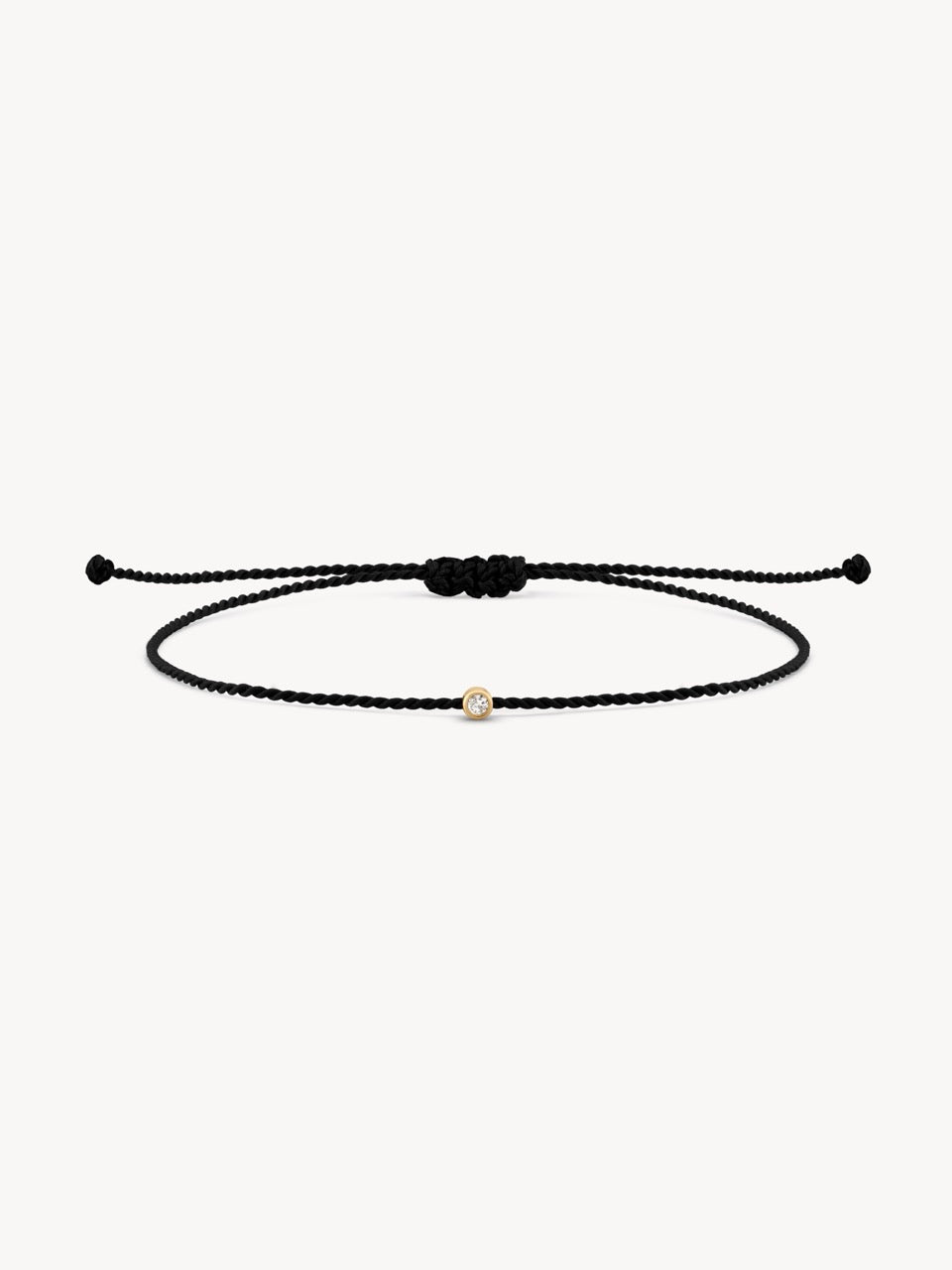 Solitaire Diamond Cord Bracelet