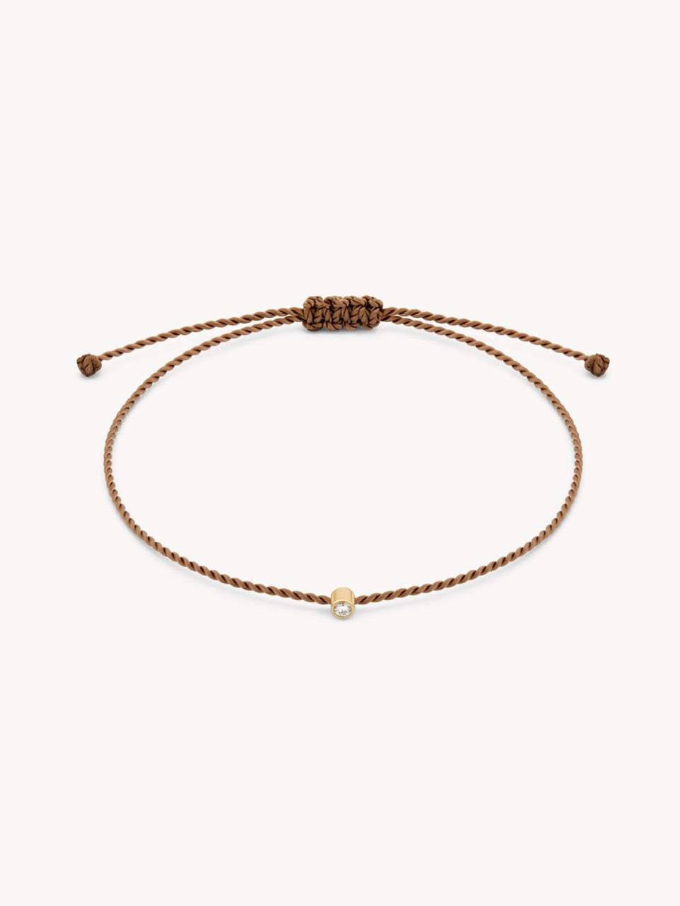 Solitaire Diamond Cord Bracelet