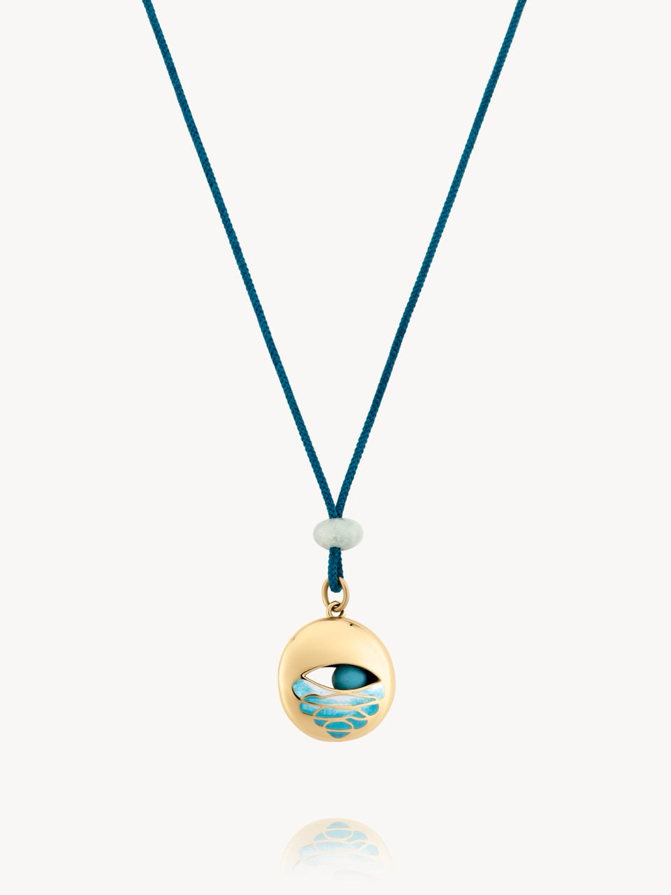 Enamel Swirl Eye Pendant