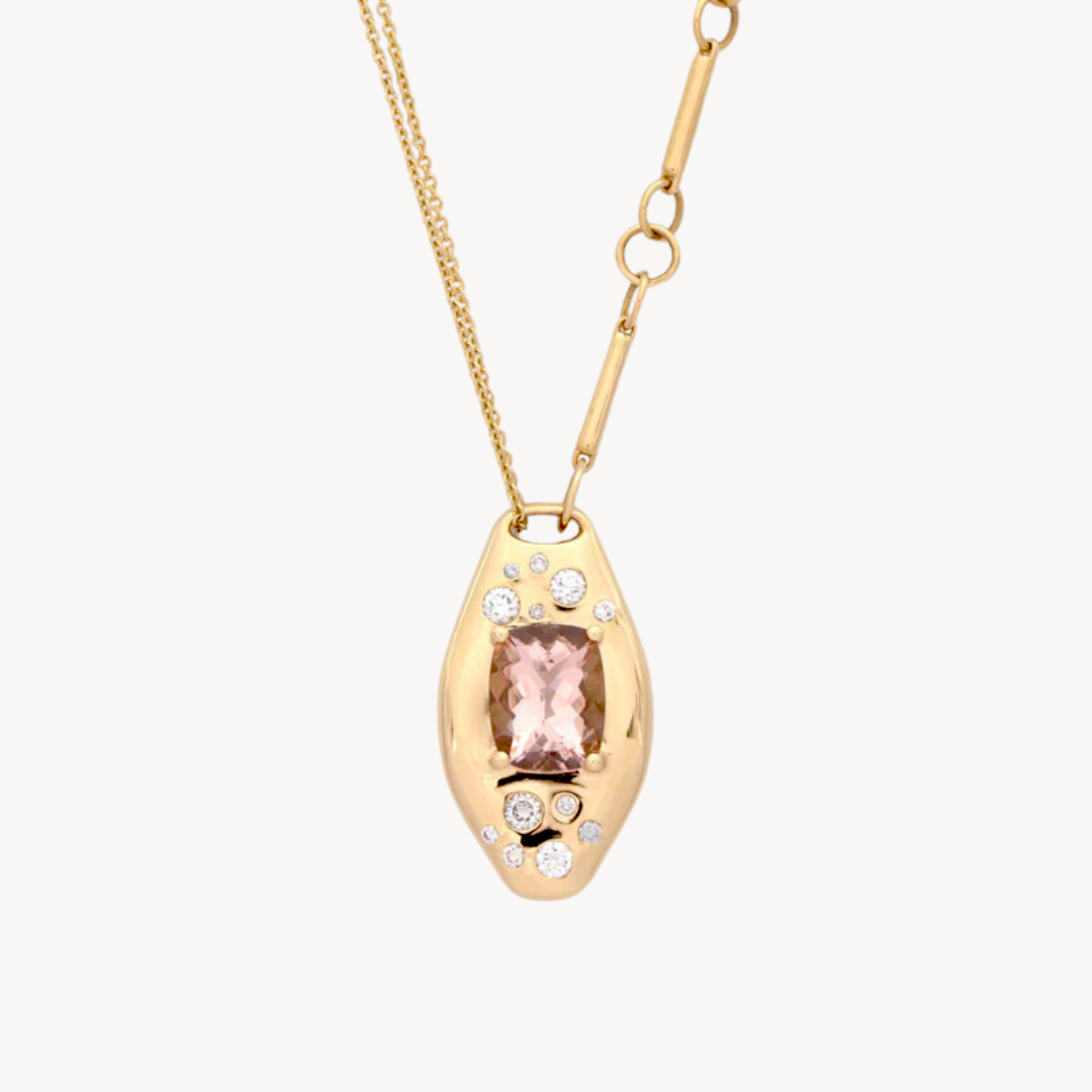 Morganite Slipper Necklace