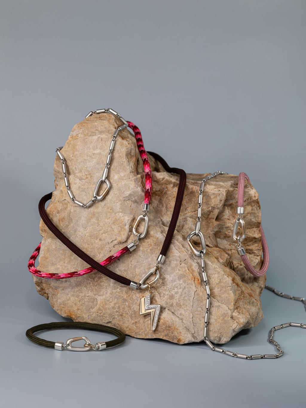 Mixed Metal Carabiner Bracelet