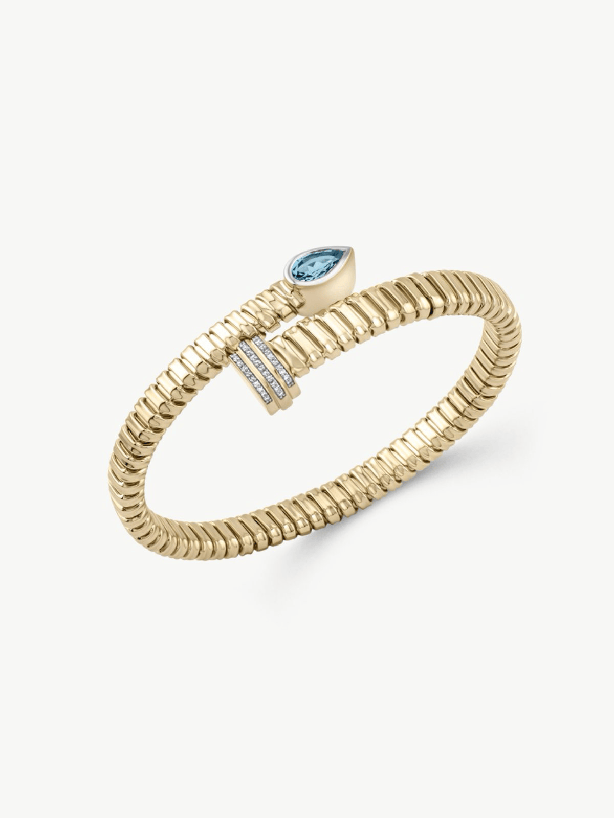 Gold Pear Coil Cuff