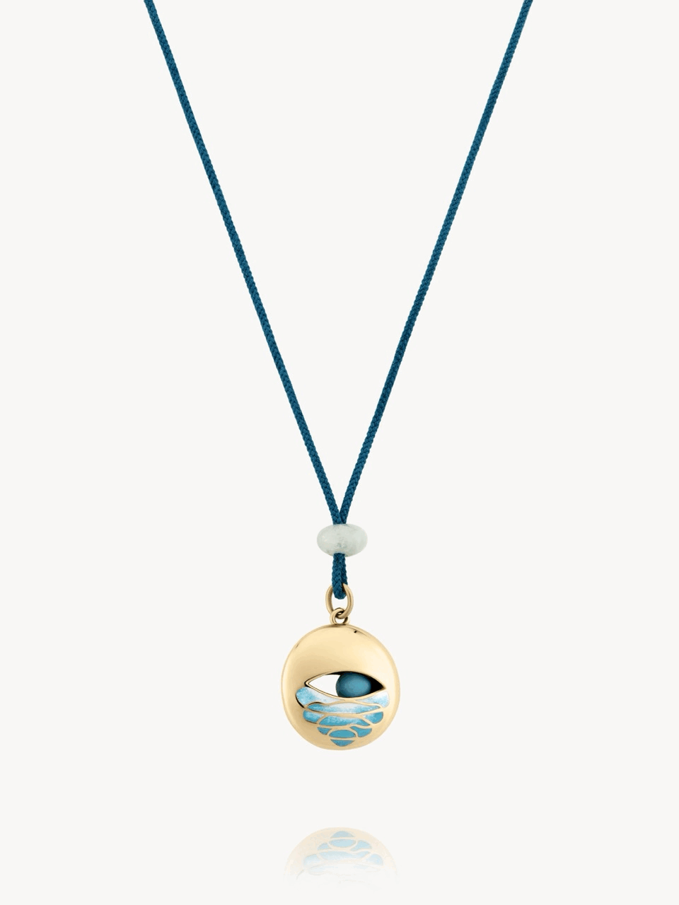 Enamel Swirl Eye Pendant