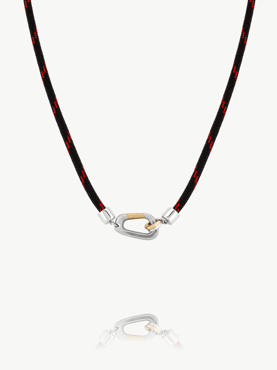 Mixed Metal Carabiner Necklace
