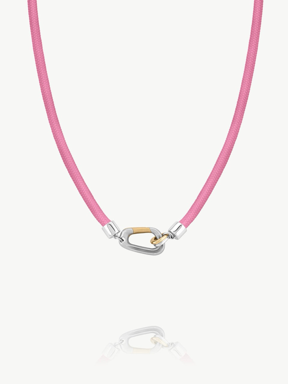 Mixed Metal Carabiner Necklace